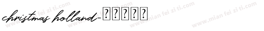 christmas holland字体转换